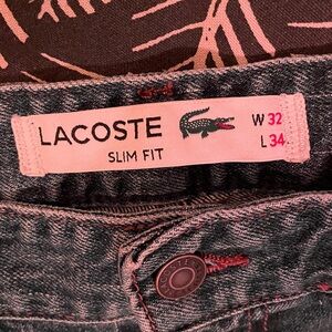 Lacoste Slim Fit Jeans 👖 W32L34 Genuine